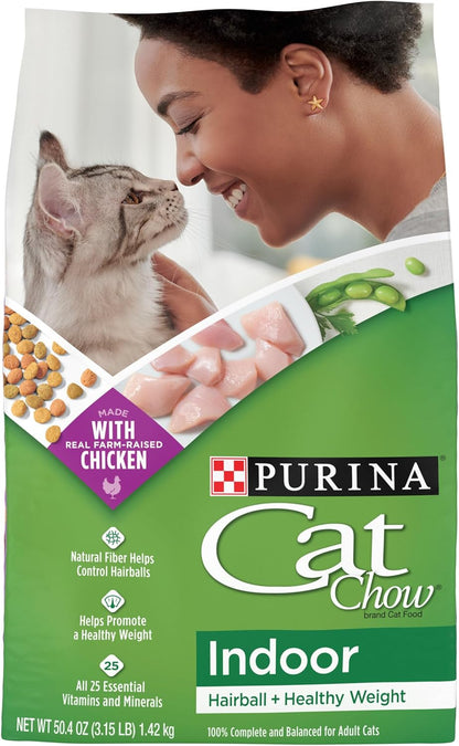 Purina Cat Chow Indoor Dry Cat Food, Hairball + Healthy Weight - (Pack of 4)