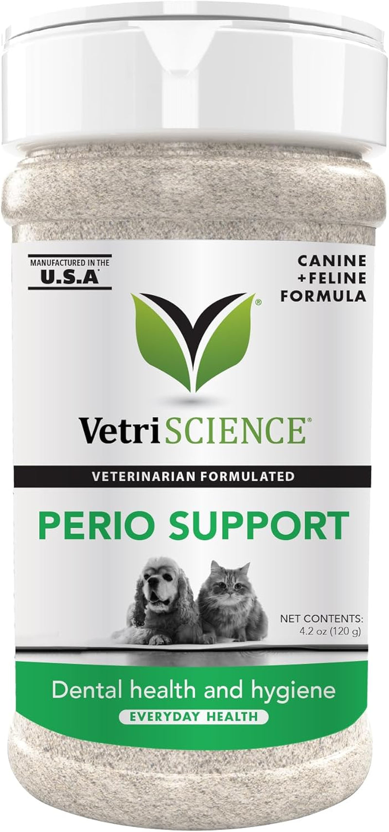 Vetriscience Perio Support Cat & Dog Teeth Cleaning Dental Powder - Cat & Dog Breath Freshener - Clinically Proven Plaque and Tartar Support