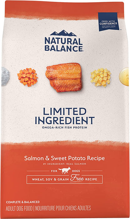 Limited Ingredient Adult Grain-Free Dry Dog Food, Salmon & Sweet Potato Recipe