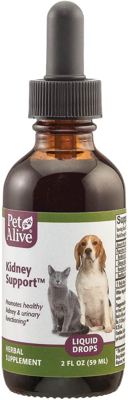 Petalive Kidney Support - All Natural Herbal Supplement Promotes Healthy Kidney and Urinary Functioning in Cats and Dogs