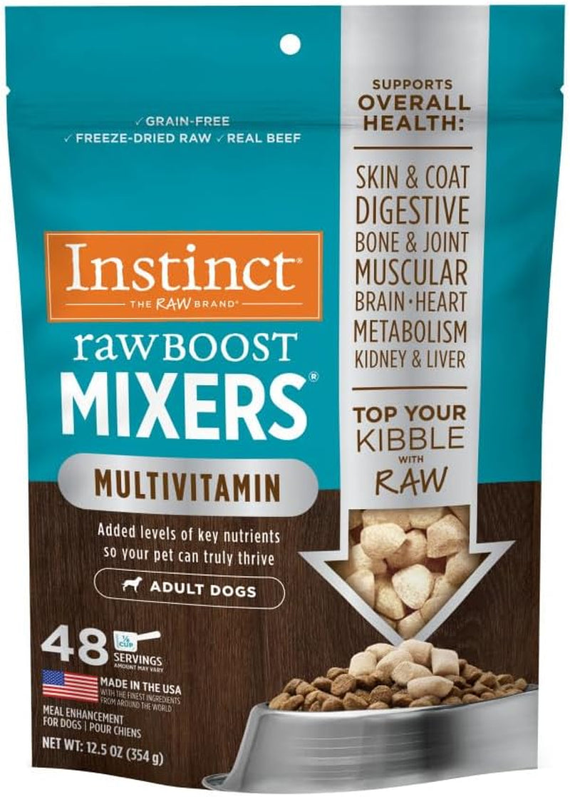 Instinct Raw Boost Mixers Freeze Dried Raw Dog Food Topper, Grain Free Dog Food Topper with Functional Ingredients