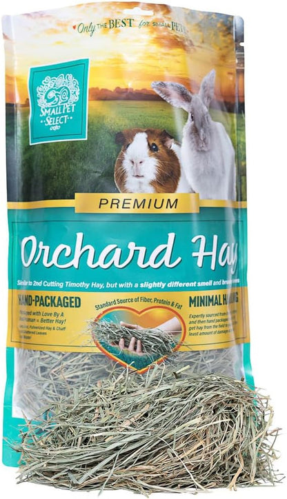 Small Pet Select Orchard Grass Hay Pet Food for Rabbits, Guinea Pigs, Chinchillas and Other Small Animals, Premium Natural Hay Grown in the US