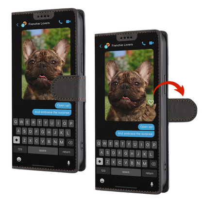 Hidden Message Of French Bulldog - Playful Wallet Phone Case V2