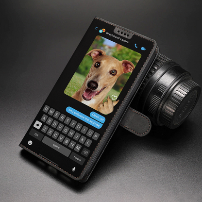 Message caché de Greyhound - Étui portefeuille ludique pour téléphone V1