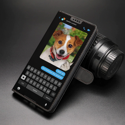 Versteckte Botschaft des Jack Russell Terrier - Verspielte Brieftaschen-Telefonhülle V1
