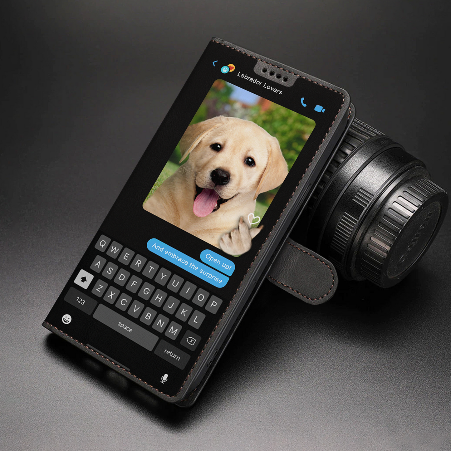 Hidden Message Of Labrador - Playful Wallet Phone Case V1