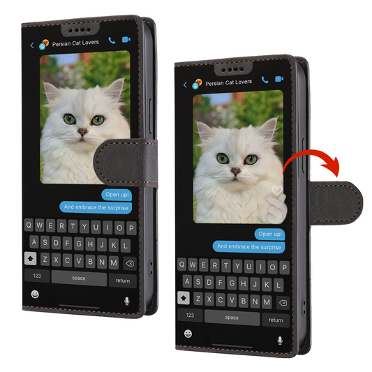 Hidden Message Of Persian Cat - Playful Wallet Phone Case V1