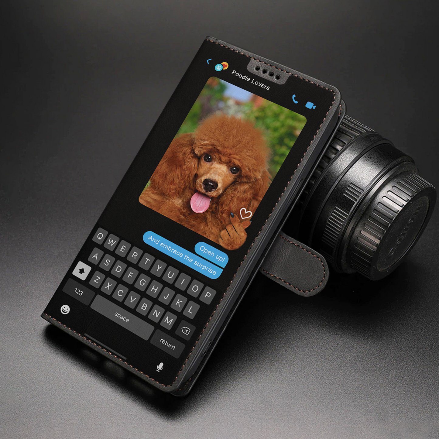 Hidden Message Of Poodle - Playful Wallet Phone Case V1
