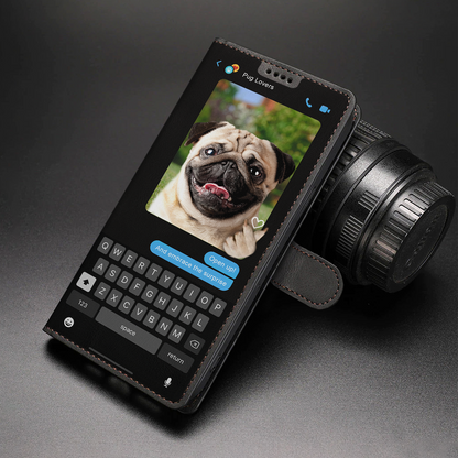 Hidden Message Of Pug - Playful Wallet Phone Case V1