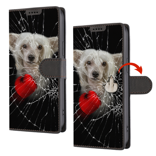 Knock You Out, Chinese Crested - Wallet Phone Case V1