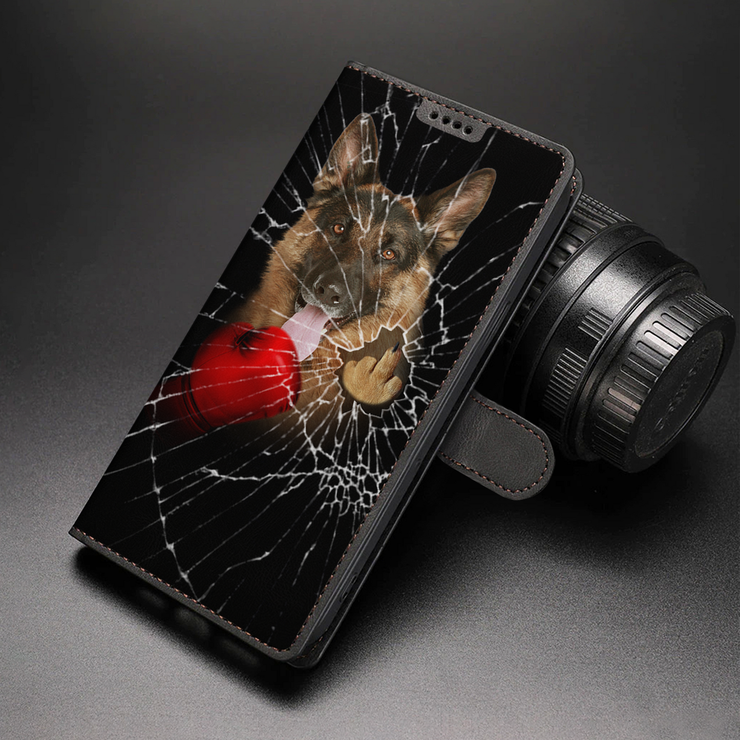 Knock You Out, German Shepherd - Wallet Phone Case V1