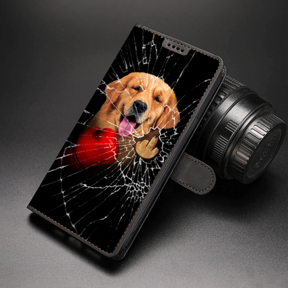 Knock You Out, Golden Retriever - Wallet Phone Case V1