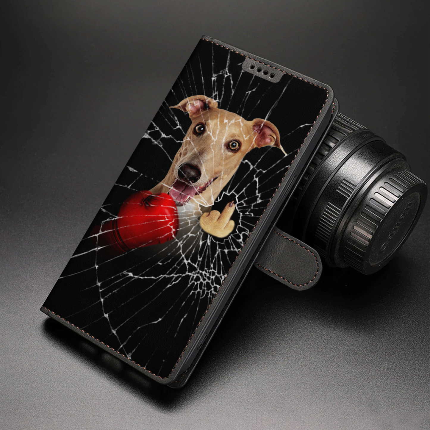 Knock You Out, Greyhound - Wallet Phone Case V1