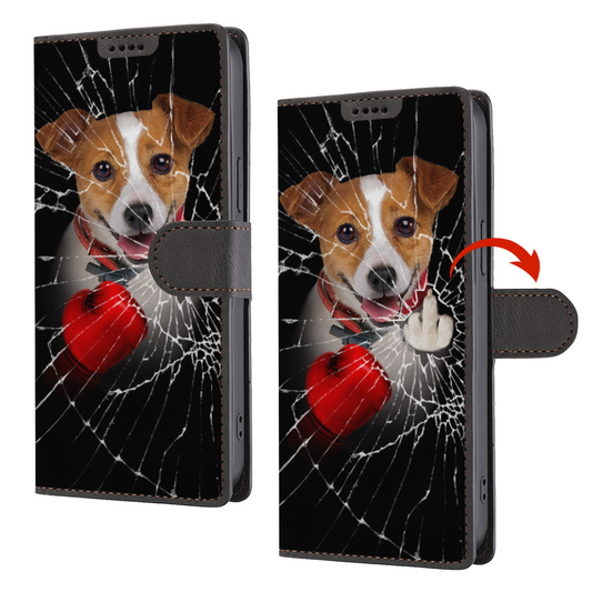 Knock You Out, Jack Russell Terrier - Étui portefeuille pour téléphone V1