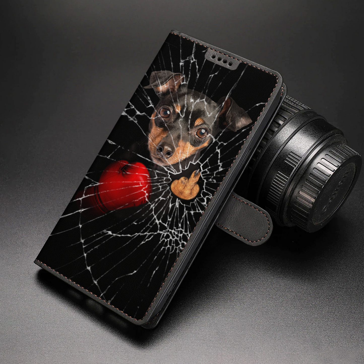 Knock You Out, Miniature Pinscher - Wallet Phone Case V1