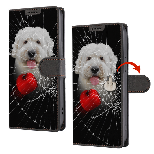 Knock You Out, Old English Sheepdog - Wallet Phone Case V1