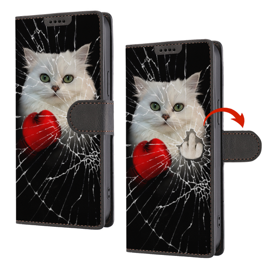 Knock You Out, Persian Cat - Wallet Phone Case V1