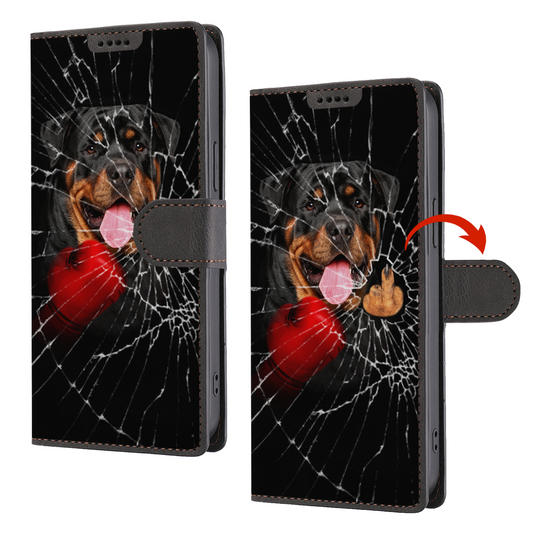 Knock You Out, Rottweiler - Wallet Phone Case V1