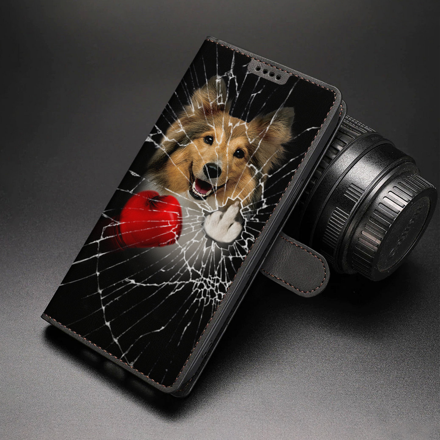 Knock You Out, Shetland Sheepdog - Wallet Phone Case V1