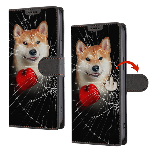 Knock You Out, Shiba Inu - Wallet Phone Case V1