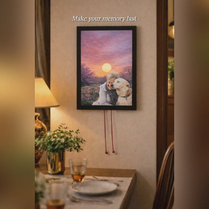 Sunrise Sunset Personalized Moving Sun Photo Light Frame – Custom LED Gift
