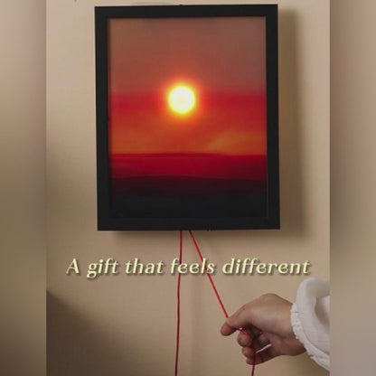 Sunrise Sunset Personalized Moving Sun Photo Light Frame – Custom LED Gift