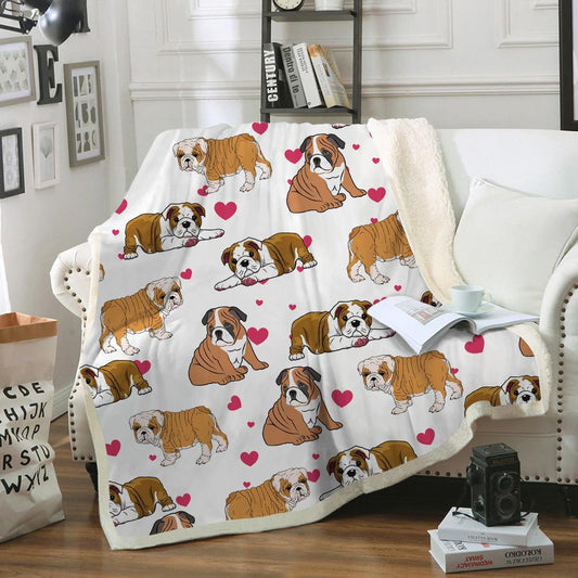 Cute English Bulldog - Blanket V2