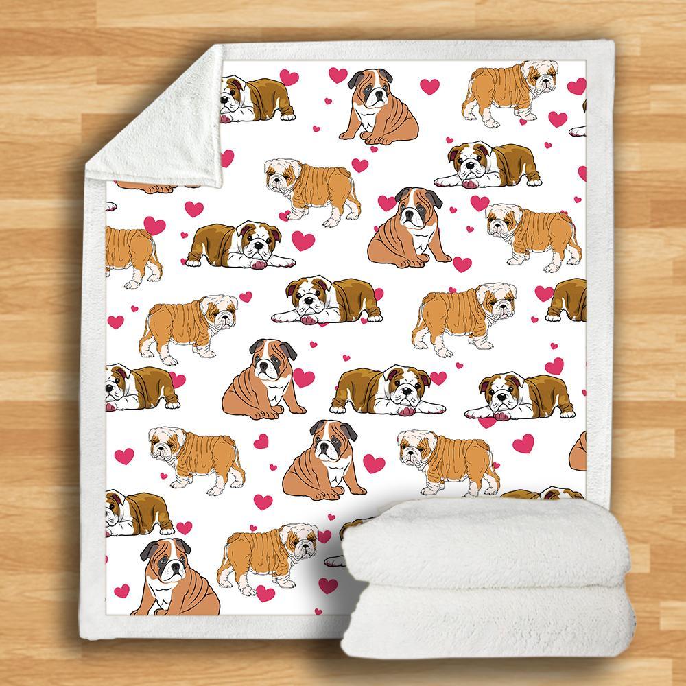 Cute English Bulldog - Blanket V2