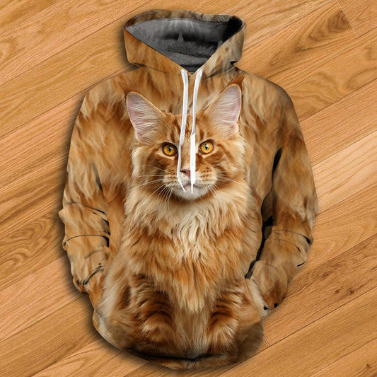 Maine Coon Cat Hoodie - All Over