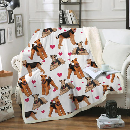 Cute Airedale Terrier - Blanket V2