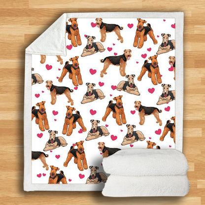 Cute Airedale Terrier - Blanket V2