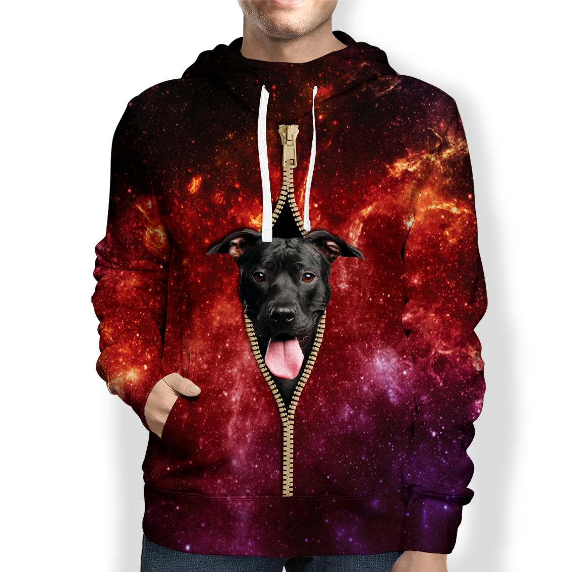 American Pit Bull Terrier Galaxy Hoodie V3