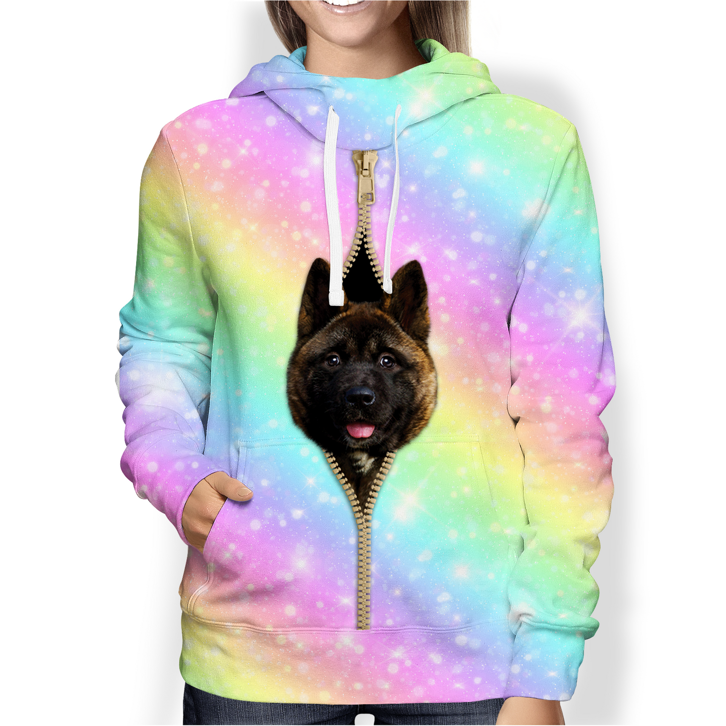 Akita Rainbow Hoodie V1