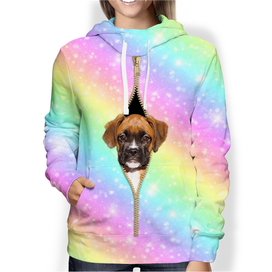 Boxer Dog Rainbow Hoodie V1