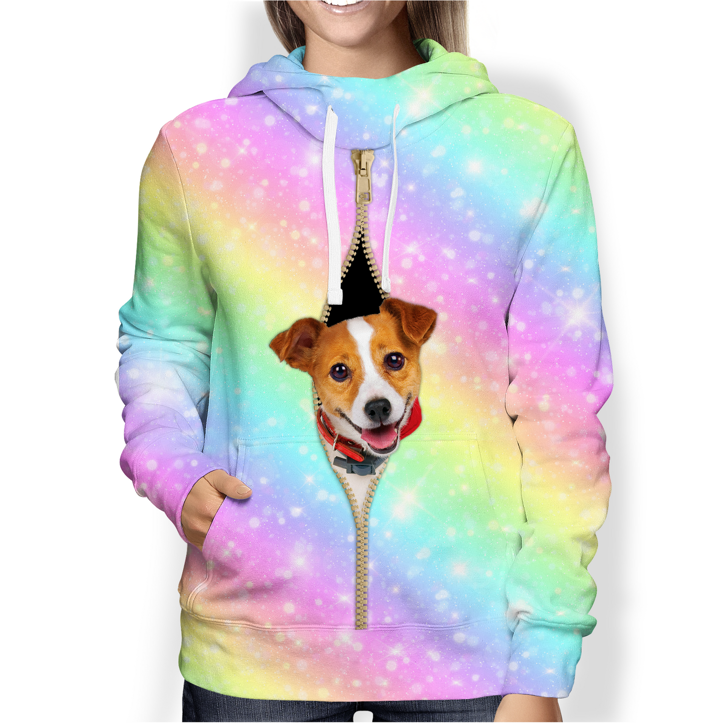 Jack Russell Terrier Rainbow Hoodie V1
