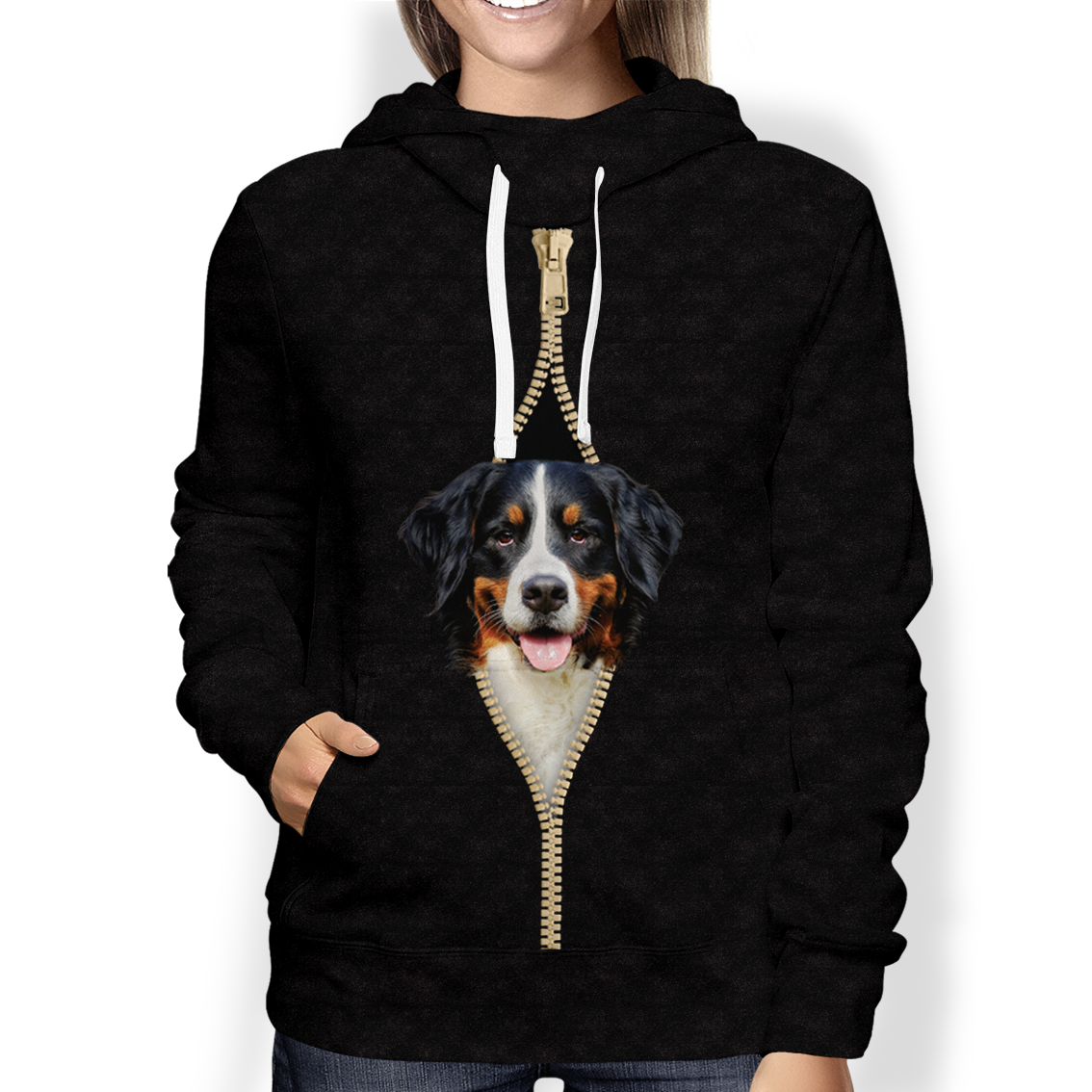 I'm With You - Bernese Mountain Hoodie V1