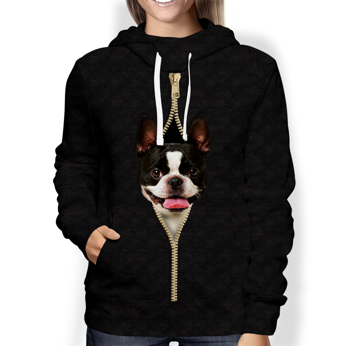 I'm With You - Boston Terrier Hoodie V3