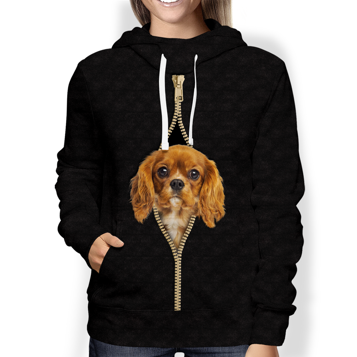 I'm With You - Cavalier King Charles Spaniel Hoodie V6