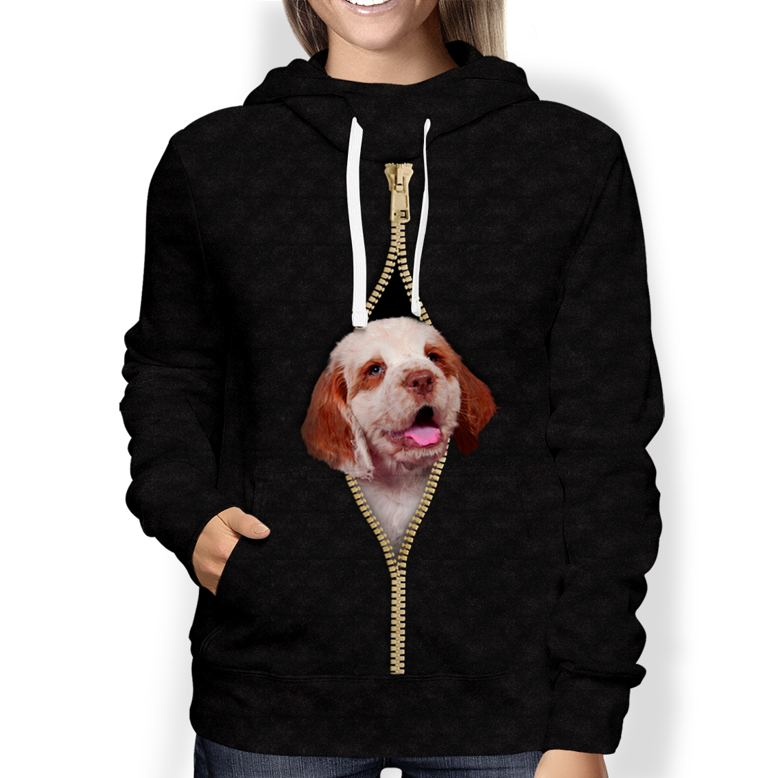 I'm With You - Clumber Spaniel Hoodie V1