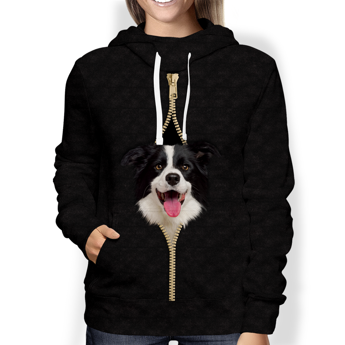 I'm With You - Border Collie Hoodie V2