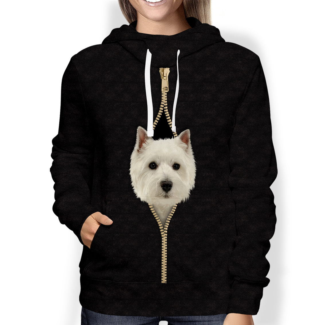 I'm With You - West Highland White Terrier Hoodie V2