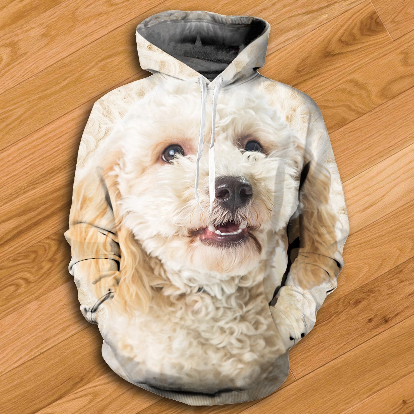 Pudel-Mischlings-Hoodie – überall