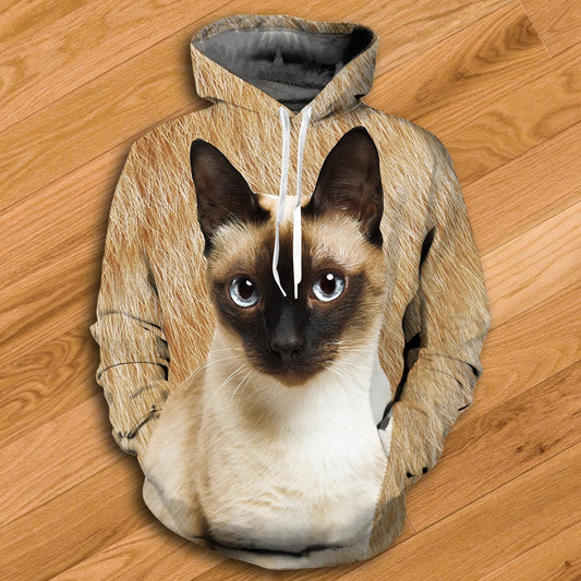 Siamese Cat Hoodie - All Over