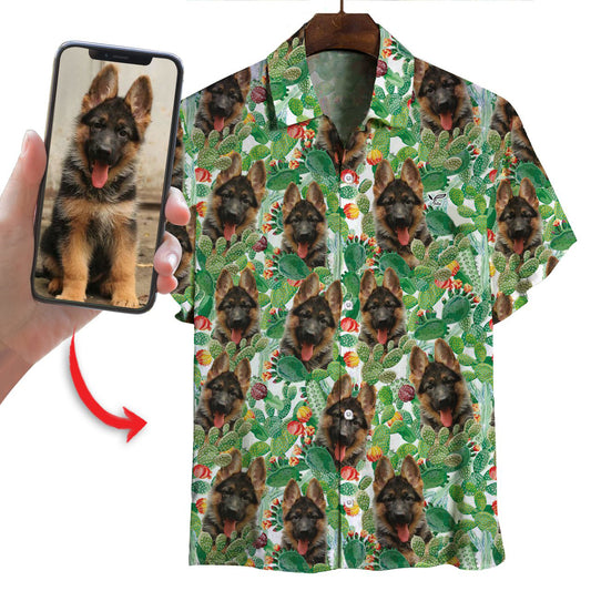 Chemise hawaïenne personnalisée avec la photo de votre animal V2
