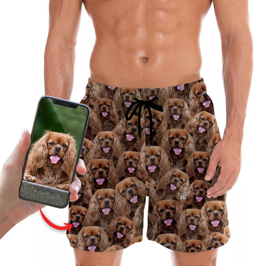 Ein Haufen – personalisierte Hawaii-Shorts mit dem Foto Ihres Haustieres