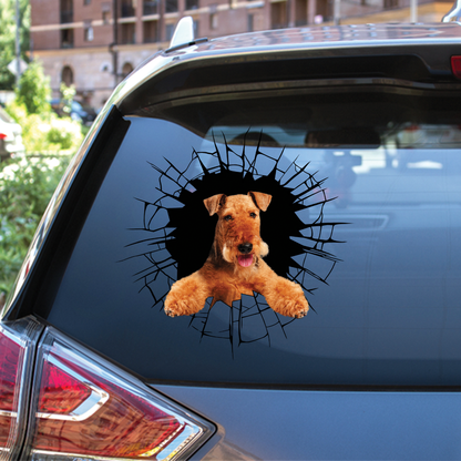 Get In - It's Time For Shopping - Airedale Terrier Car/ Door/ Fridge/ Laptop Sticker V1