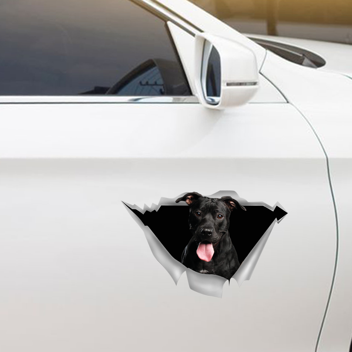 We Like Riding In Cars - American Pit Bull Terrier Car/ Door/ Fridge/ Laptop Sticker V3