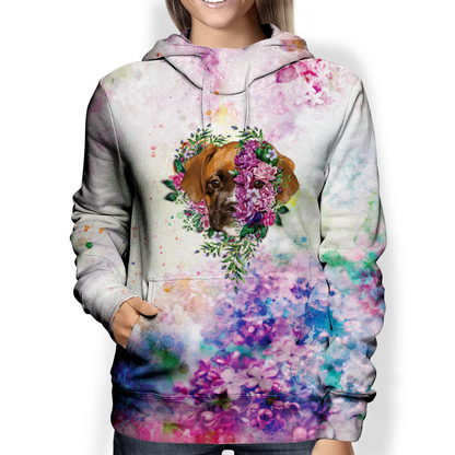 Boxer Dog Hearts Are Beautiful Flowers - Hoodie V1