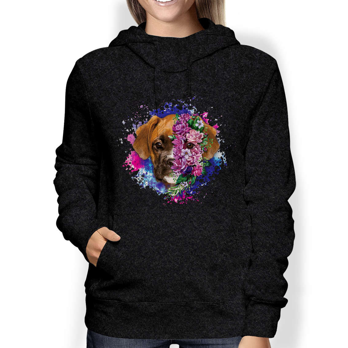Boxer Hearts Are Beautiful Flowers - Hoodie V3