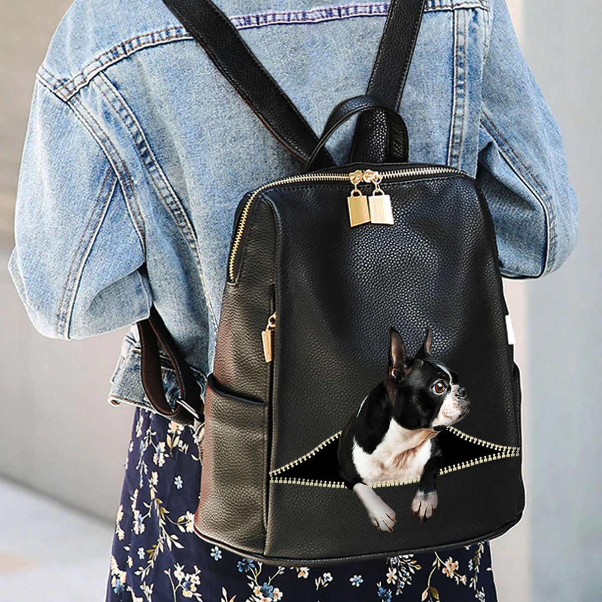 boston terrier mini backpack Boston Terrier Backpack V1 – Follus